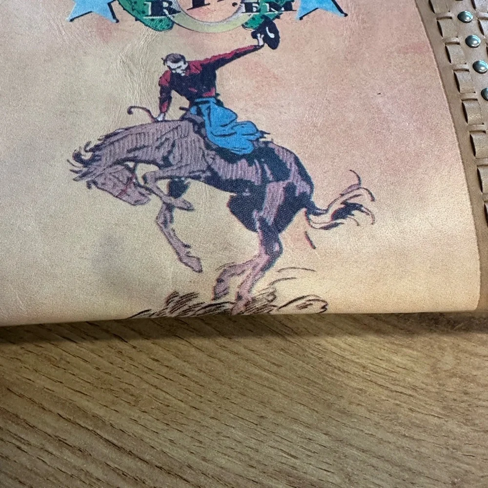 Montana West Rodeo Tan Leather Fringe Shoulder Bag - Picture 4 of 10